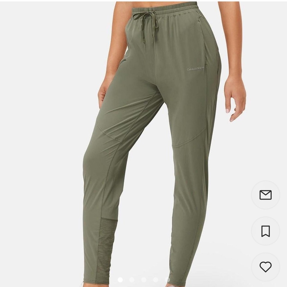 Outdoor voices olive green track pants joggers size Medium